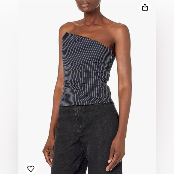 Amazon The Drop Women's Sky Captain Striped Strapless Top by @signedblake - Picture 3 of 8